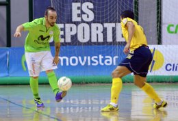 Ricardinho, del Inter Movistar, ante el CA Gran Canaria
