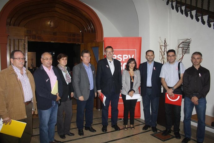Ximo Puig durante el acto del PSPV en Alzira