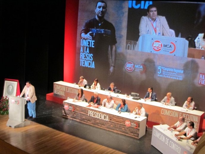 El secretario general de MCA UGT-A, Manuel Jiménez
