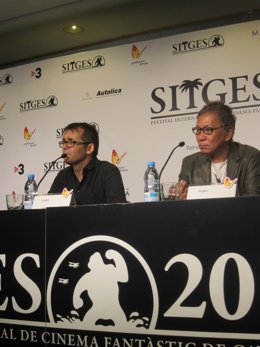 El cineasta Takashi Miike en el Festival de Sitges, con el director Àngel Sala