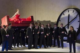 Representación de La Traviata, de Verdi, en el Palau de les Arts.