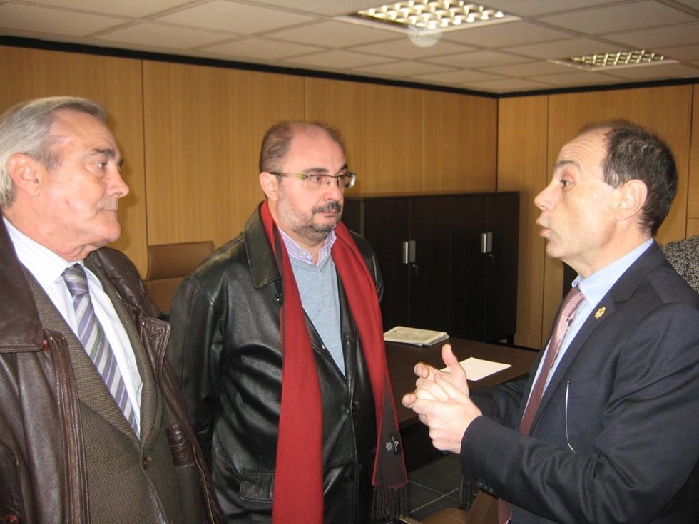 Javier Sada, Javier Lambán y Florencio Repollés