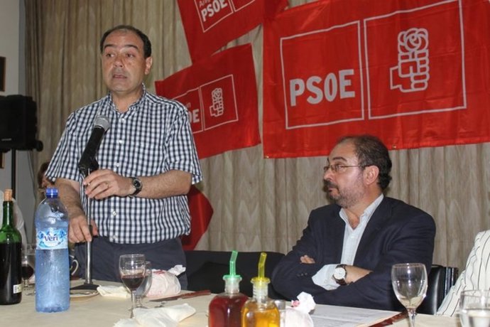 Florencio Repollés con Javier Lambán.