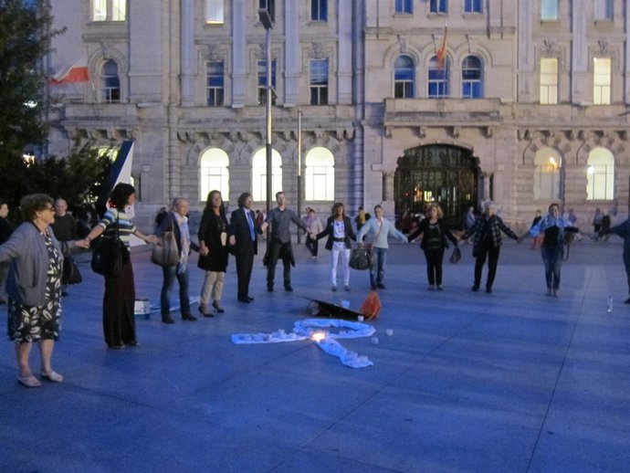 Concentración en la plaza del Ayuntamiento