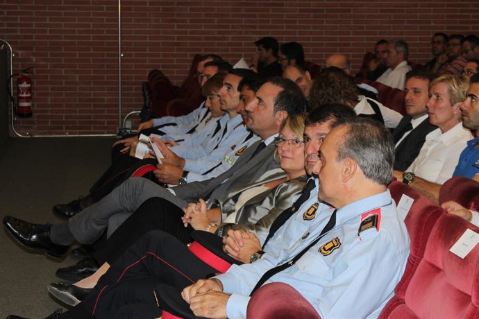 R.Espadaler, la directora del ISPC N.Aymerich y el jefe de Mossos J.L.Trapero