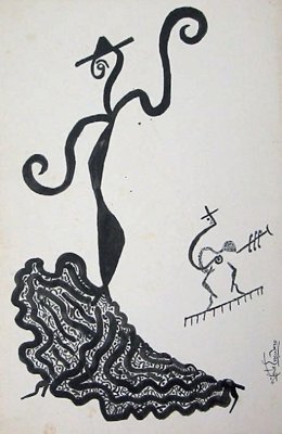 Dibujo expuesto en la muestra