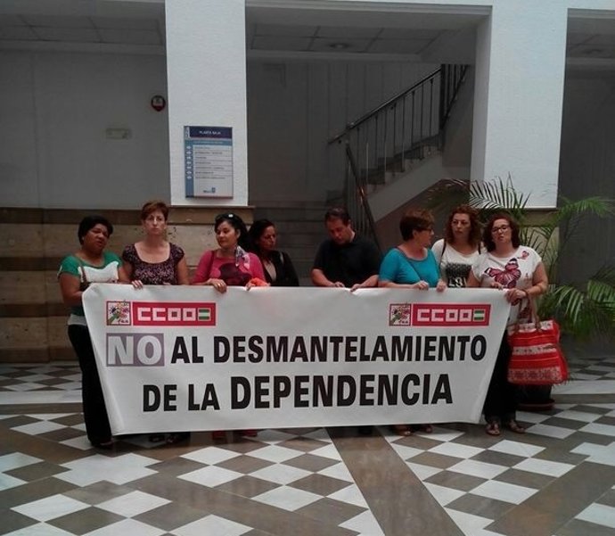 Encierrro de trabajadores en el Ayuntamiento de Motril