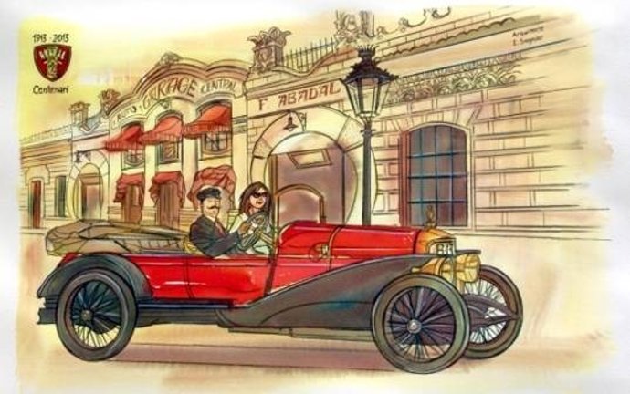 Litografia de l’Auto-Garage Central 