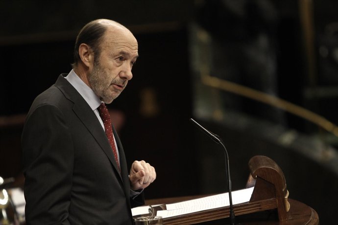 El secretario general del PSOE, Alfredo Pérez Rubalcaba.