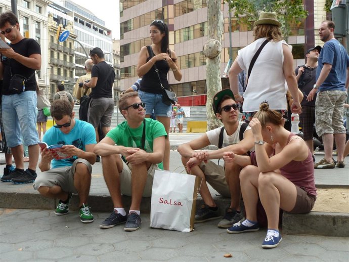 Turistas en Barcelona