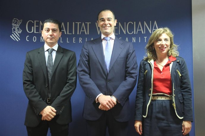 Llombart junto a Miguel Morales y Sofía Clar 