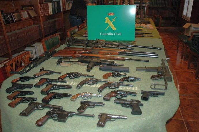 Armas incautadas en la operación Fresno I