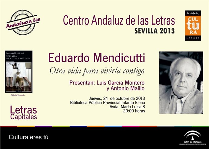 Eduardo Mendicutti presenta 'Otra vida para vivirla contigo' 