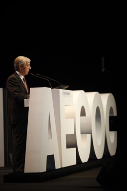 El presidente de Aecoc, Francisco Javier Campo, durante el congreso.
