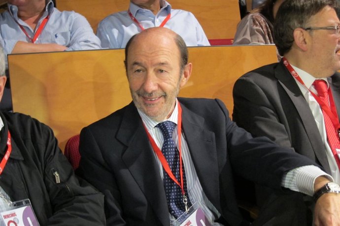El secretario general del PSOE, Alfredo Pérez Rubalcaba