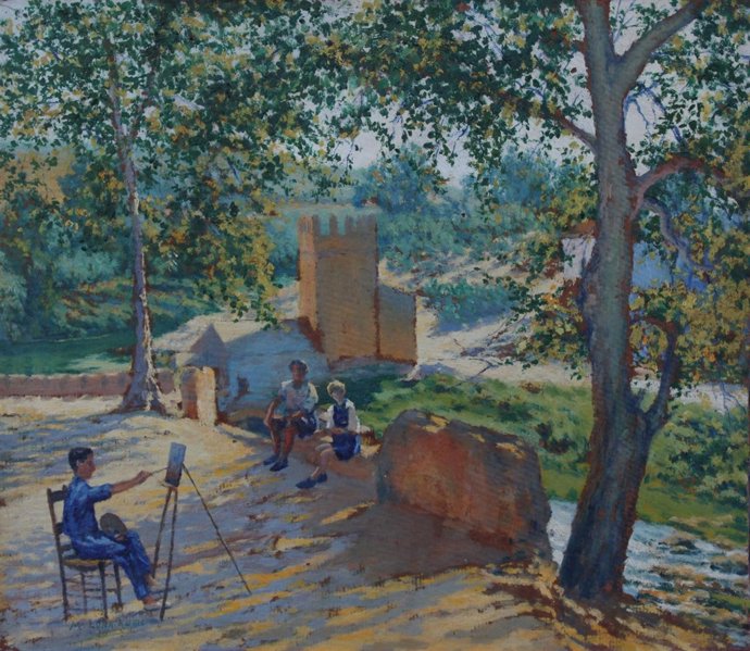 Imagen de uno de los óleos de Luna Rubio cedidos al Museo de Alcalá de Guadaíra.