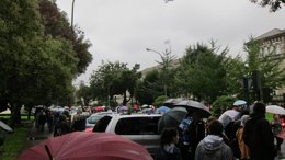 Protesta contra la Lomce ante la Xunta