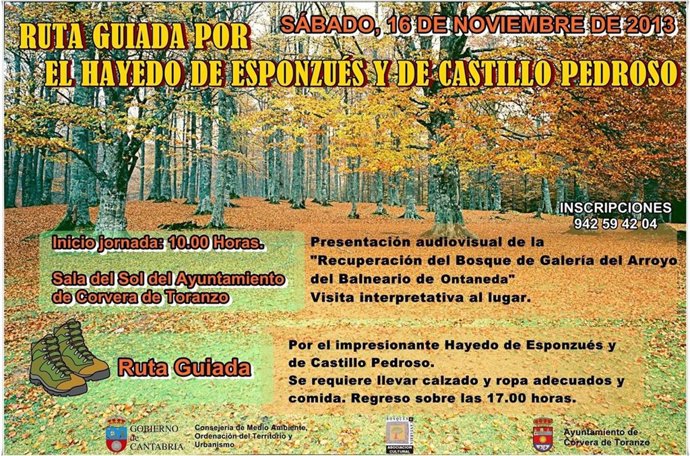 Ruta por el hayedo de Esponzués y Castillo Pedroso en Corvera de Toranzo