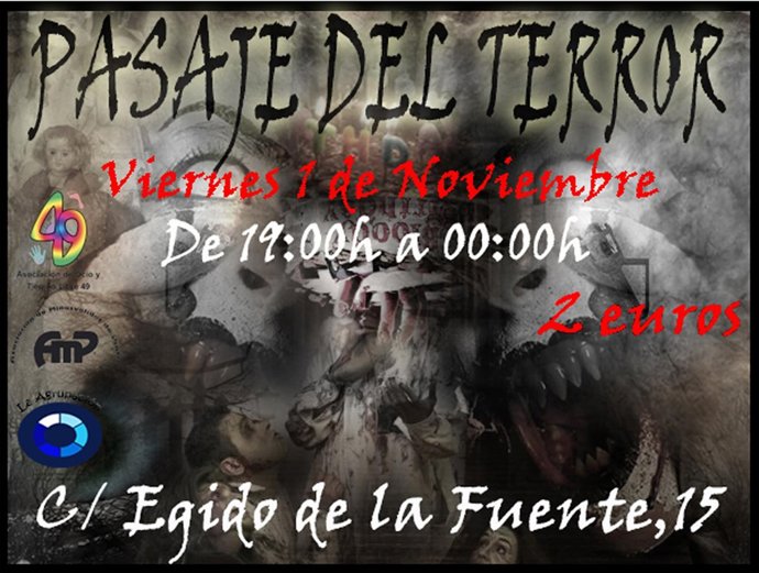 Cartel Pasaje del Terror Pinto