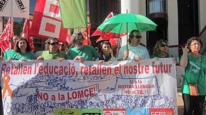 Concentración en Palma de huelga general