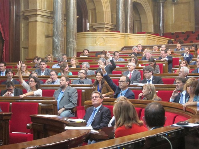 El pleno del Parlament de Catalunya.