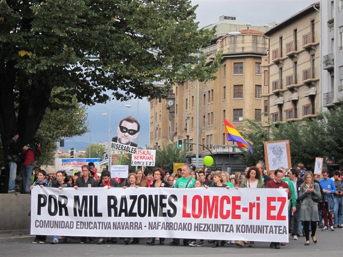 Manifestación contra la LOMCE.
