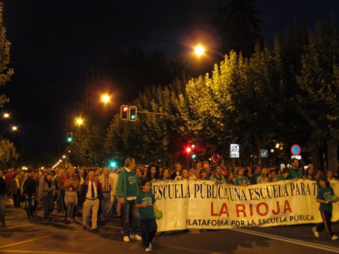 Huelga educativa en Logroño