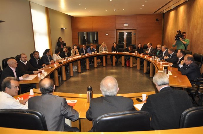 Reunión de Lambán con alcaldes