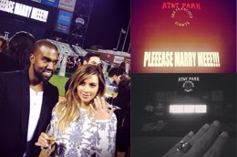 Pedida de mano de Kanye West  a Kim Kardashian en AT&T Park