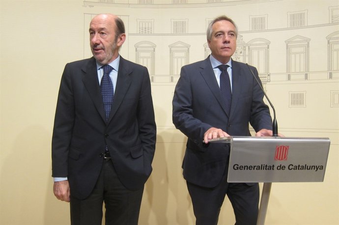 Alfredo Pérez Rubalcaba y Pere Navarro