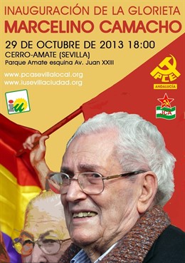 Carte del acto sobre Marcelino Camacho