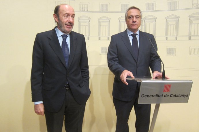Alfredo Pérez Rubalcaba y Pere Navarro