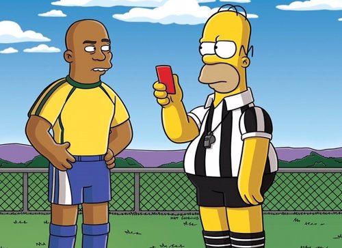 Homer Simpson como arbitro