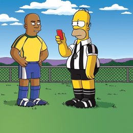 Homer Simpson como arbitro