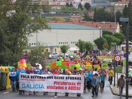 Manifestación de afectados por las preferentes en Santiago
