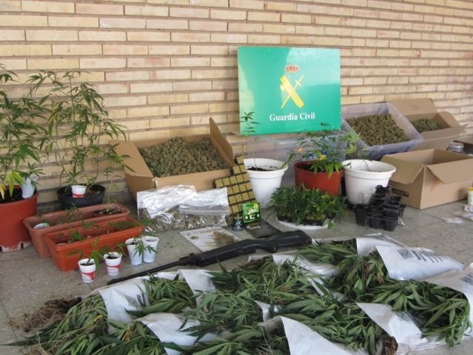 Droga incautada por la Guardia Civil en la operación