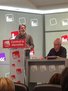 Barrena y Cayo Lara en la eunión de las Federaciones de IU.