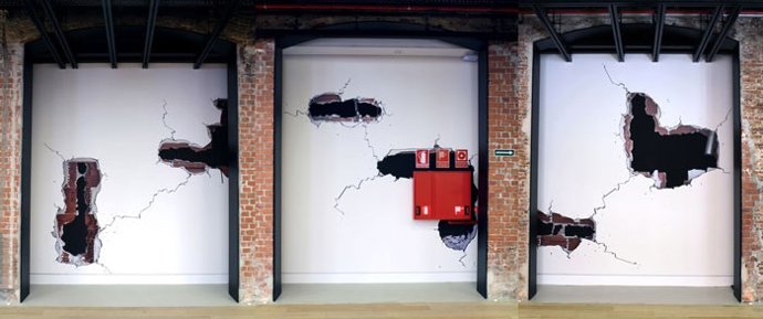 Mural de Juan López en la sede madrileña de la Fundación Botín