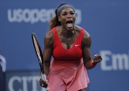 Serena Williams celebra el viernes tras vencer a la china Li Na 