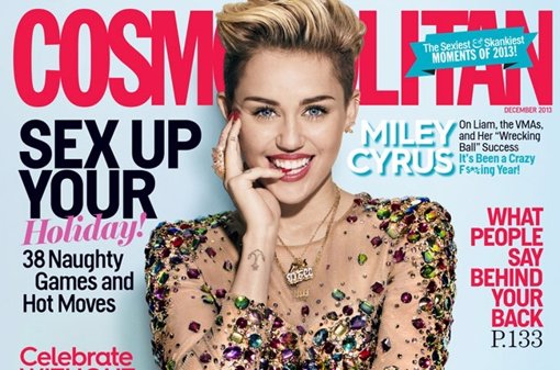 Miley Cyrus portada de cosmo diciembre 2013, feliz y sin pensar en Liam