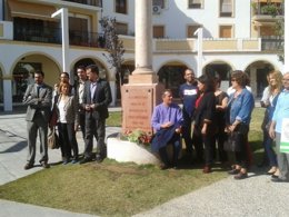 Maíllo en la ofrenda floral en Antequera