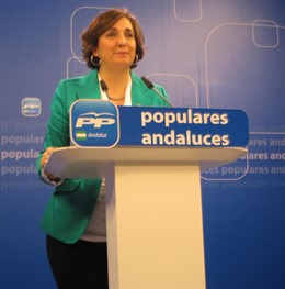 La vicesecretaria de Organización del PP-A, Ana Corredera, en rueda de prensa