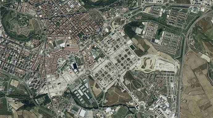 Imagen de ortofoto de Pamplona. 