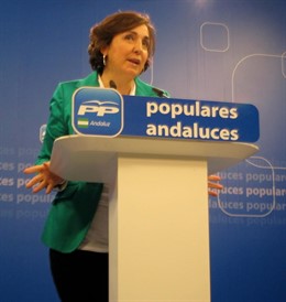 La vicesecretaria de Organización del PP-A, Ana Corredera, hoy en Sevilla
