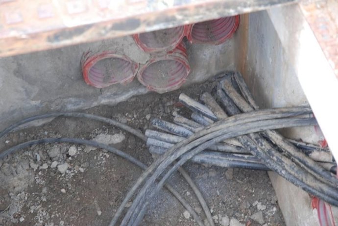 Cable de cobre sustraido