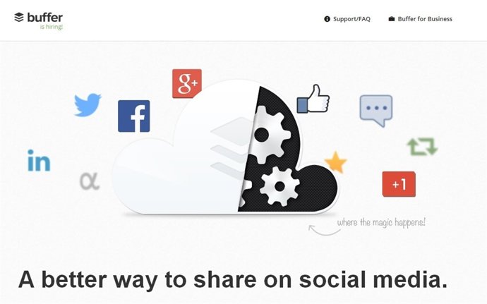 Aplicación para redes sociales Buffer