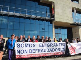 Protesta de emigrantes retornados pensionistas