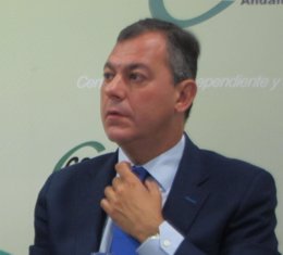 El secretario general del PP-A, José Luis Sanz, en la sede de CSI-F
