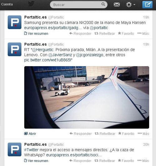 Imágenes de Twitter ampliadas por defecto