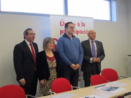 Enrique Galván (izq), Paola Torres, Juan Francisco Mateos y Juan Pérez (dcha)
